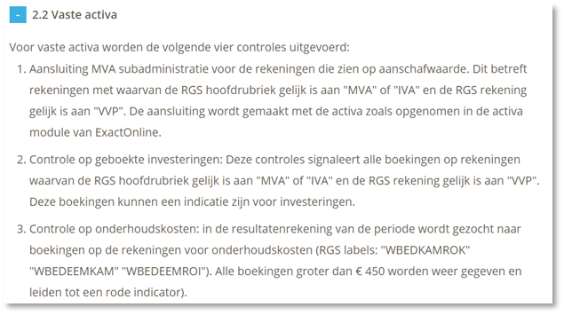 Beschrijvingen van controles op basis van RGS